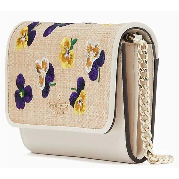 Kate Spade New York ss2023 Wild Petal chain crossbody bag/wallet LIKE NEW - Picture 7 of 10